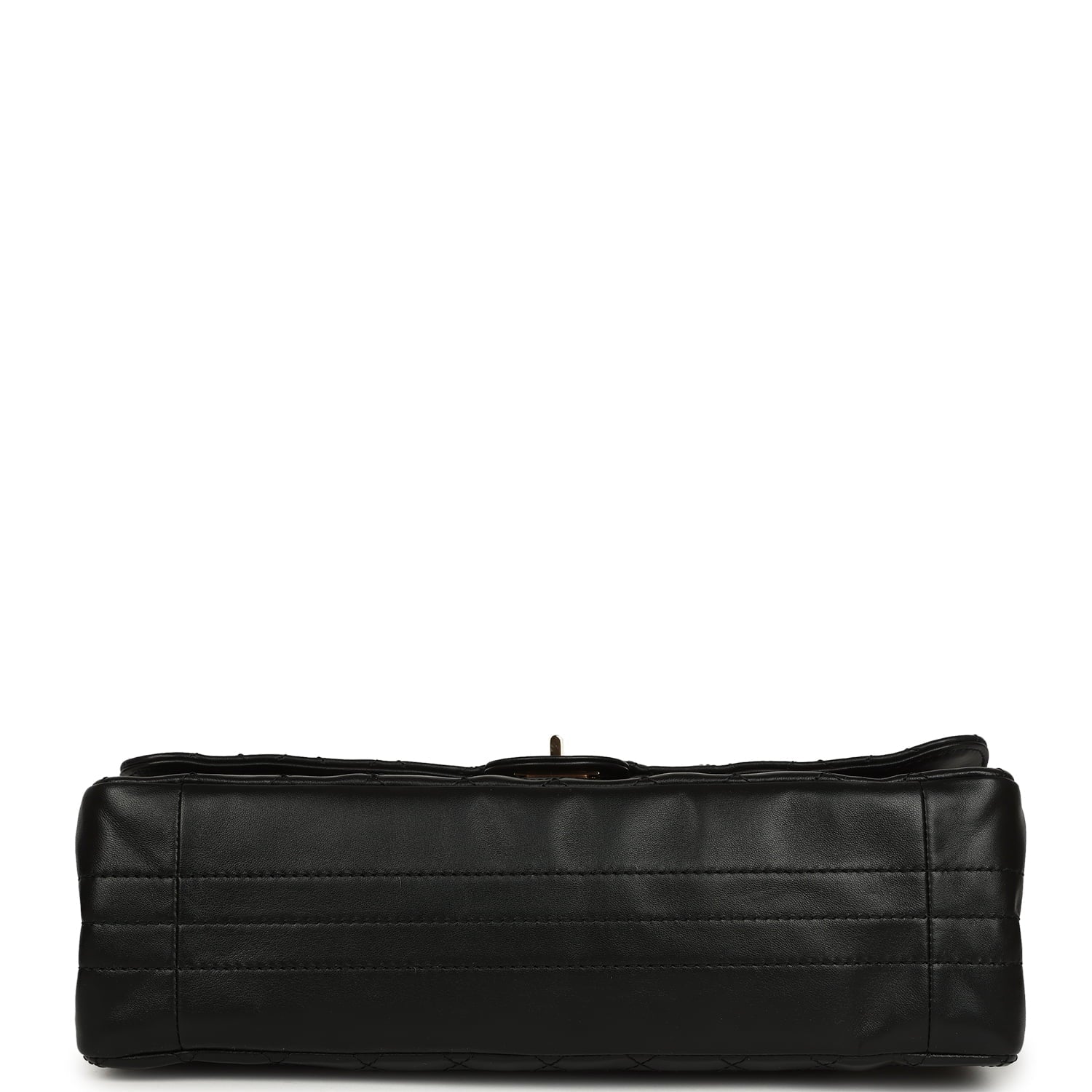 Chanel Maxi "Crush" Reissue 225 2.55 Double Flap Bag Black Lambskin Gold Hardware
