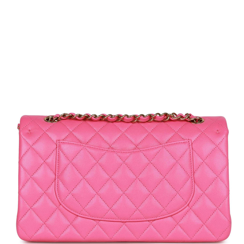 Chanel Medium Classic Double Flap Bag Hot Pink Caviar Gold Hardware