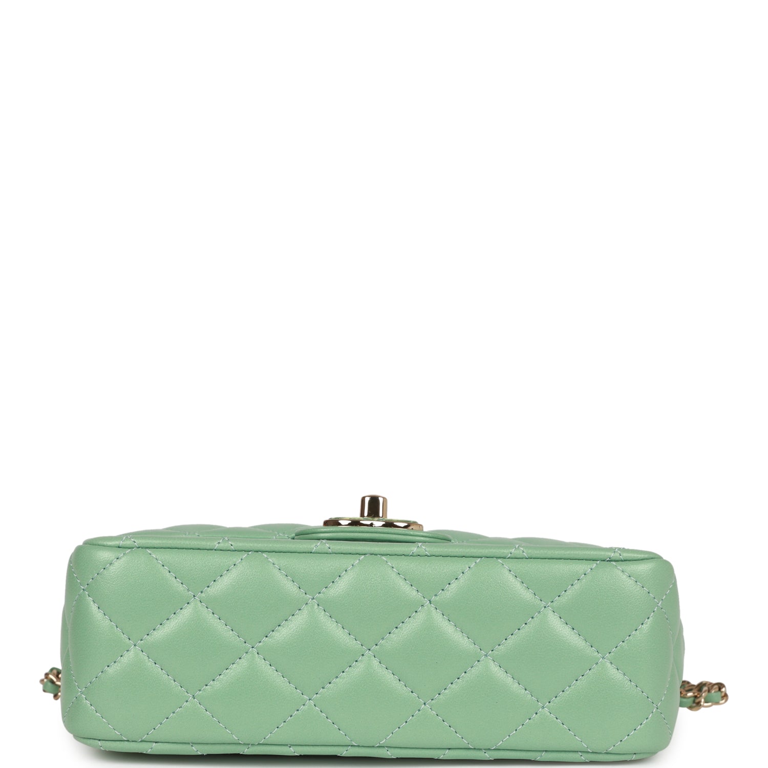Chanel Candy Heart Mini Flap Bag Turquoise Lambskin Enamel and Light Gold Hardware