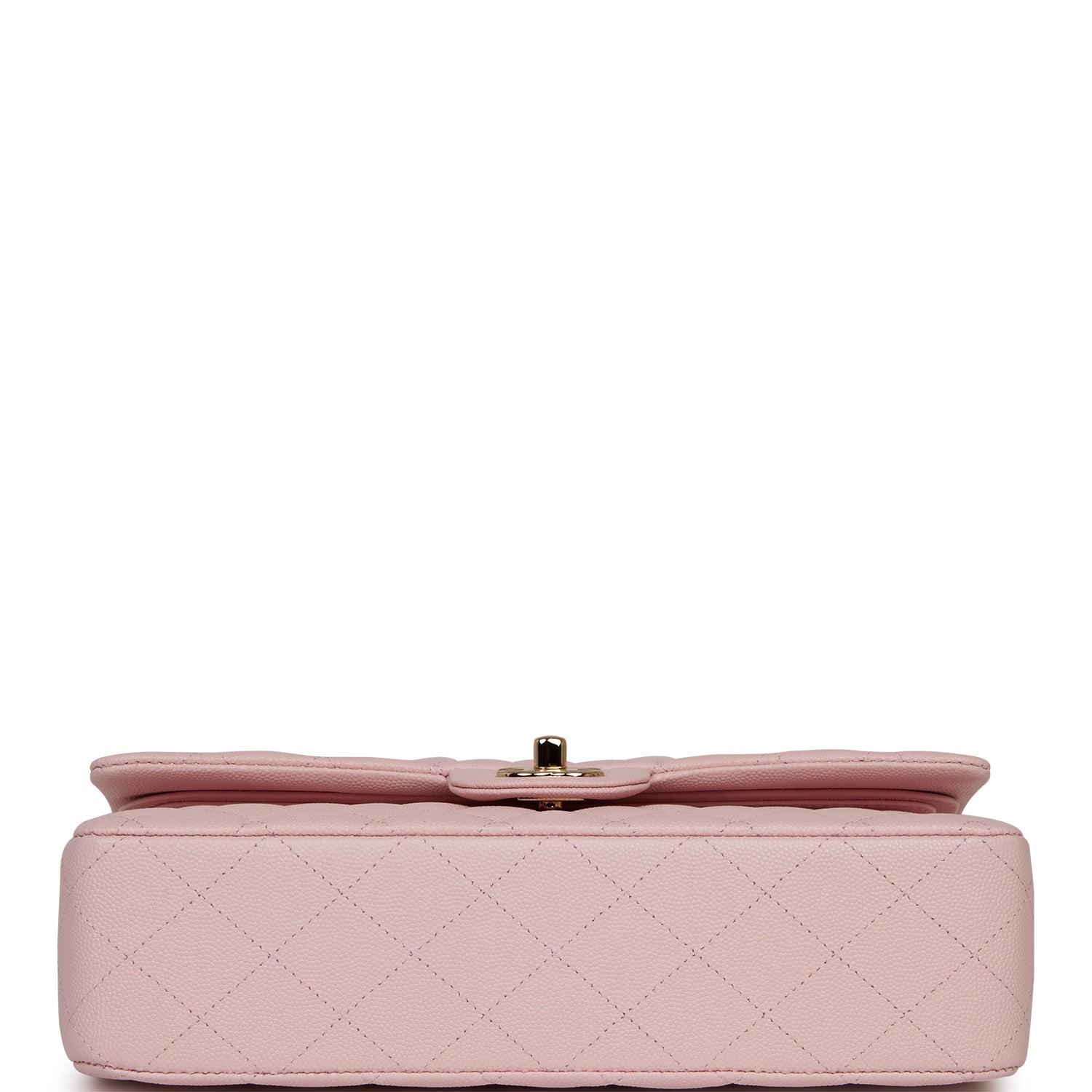 Chanel Medium Classic Double Flap Bag Light Pink Caviar Light Gold Hardware