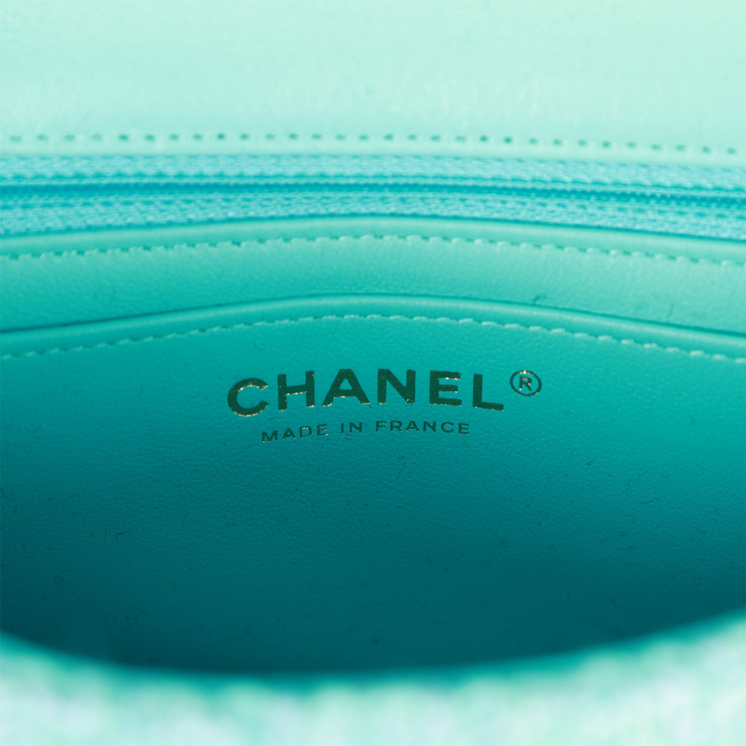 Chanel Mini Rectangular Flap Bag Blue Tweed Light Gold Hardware