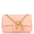 Chanel Pearl Crush Mini Rectangular Flap Bag Peach Lambskin Antique Gold Hardware