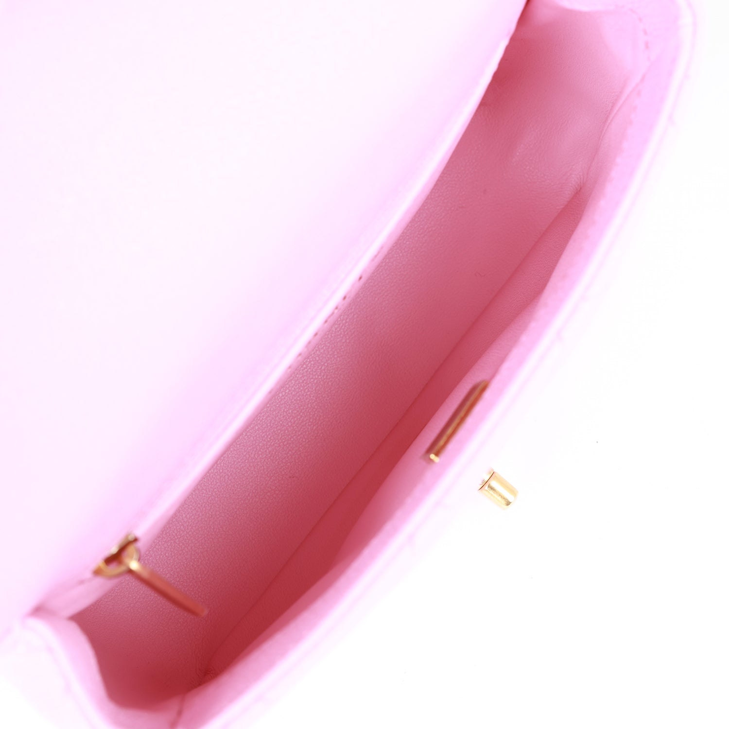 Chanel Sweetheart Mini Square Flap Bag Pink Caviar Antique Gold Hardware