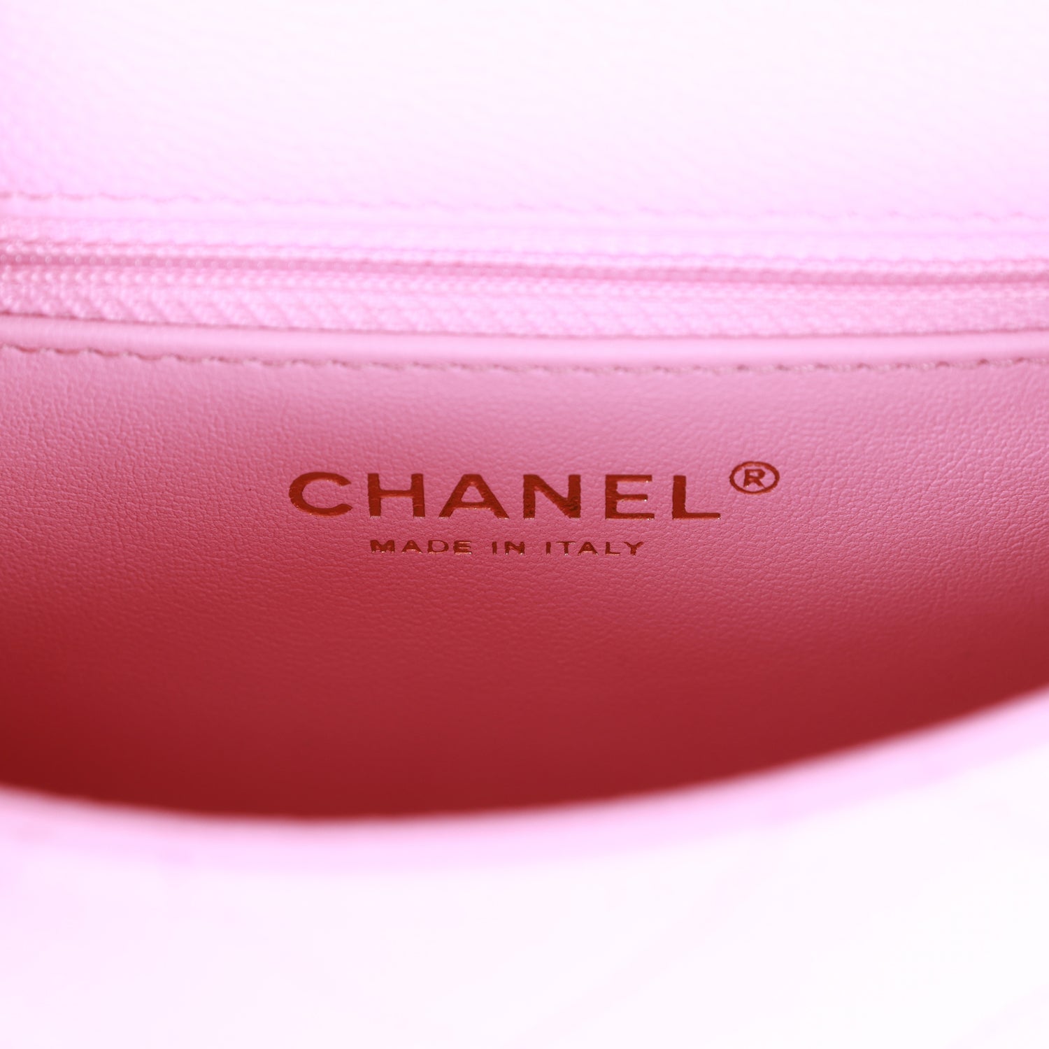 Chanel Sweetheart Mini Square Flap Bag Pink Caviar Antique Gold Hardware