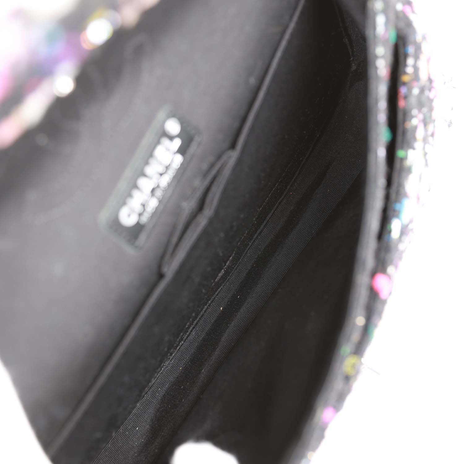 Pre-owned Chanel Medium Classic Double Flap Multicolor Tweed Silver Hardware