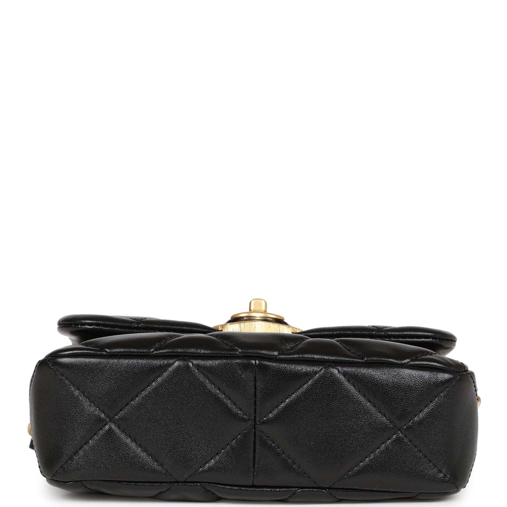 Chanel Heart Mini Flap Bag Black Lambskin Antique Gold Hardware