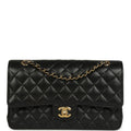 Chanel Medium Classic Double Flap Black Caviar Gold Hardware