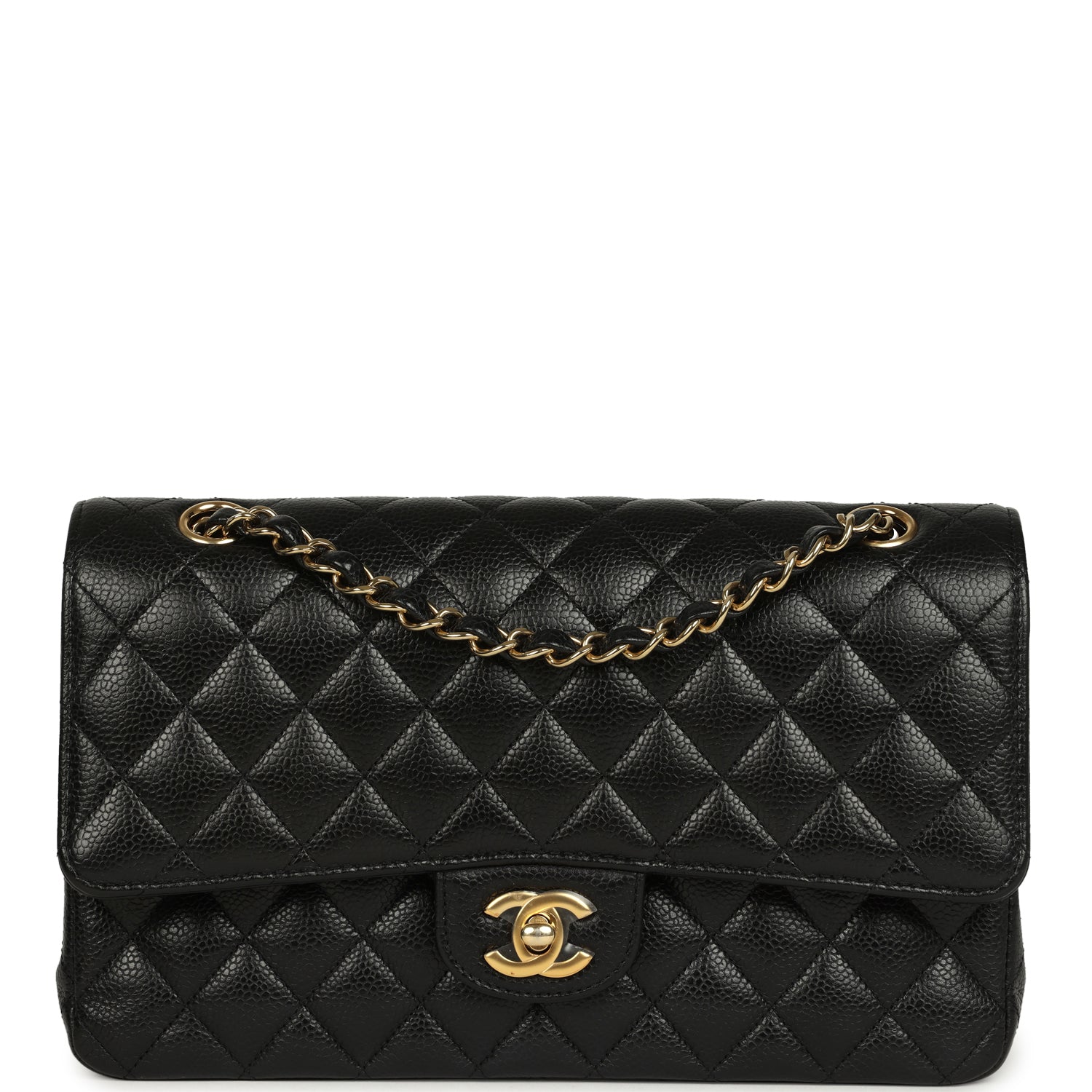 Chanel Medium Classic Double Flap Black Caviar Gold Hardware