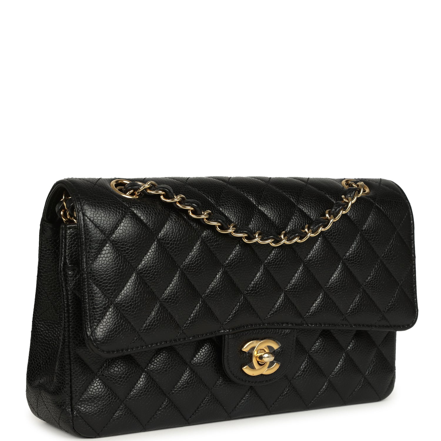 Chanel Medium Classic Double Flap Black Caviar Gold Hardware