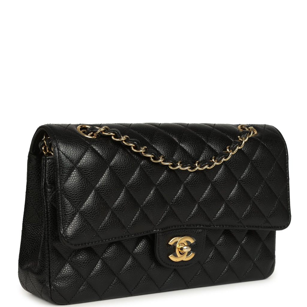 Chanel Medium Classic Double Flap Black Caviar Gold Hardware