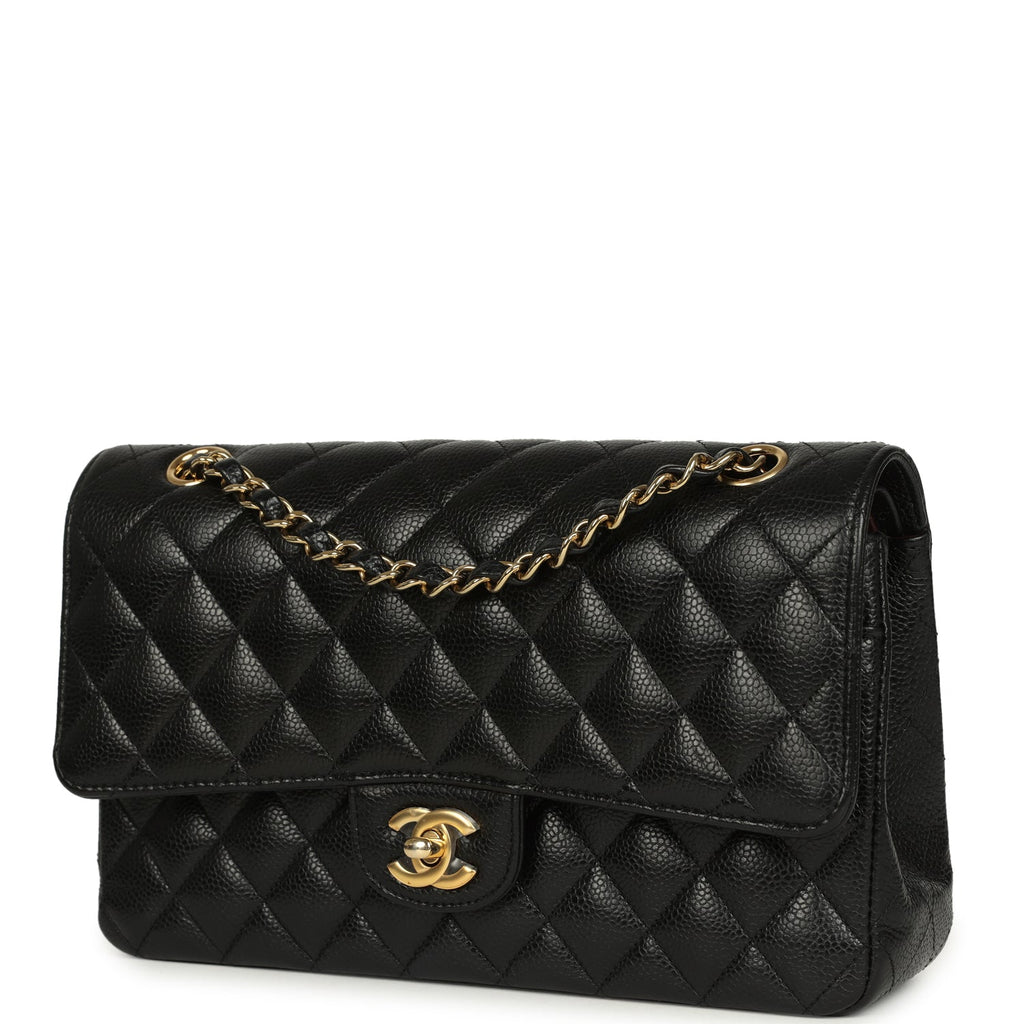 Chanel Medium Classic Double Flap Black Caviar Gold Hardware