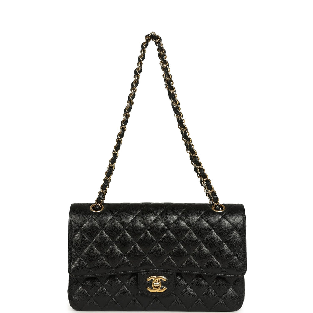 Chanel Medium Classic Double Flap Black Caviar Gold Hardware