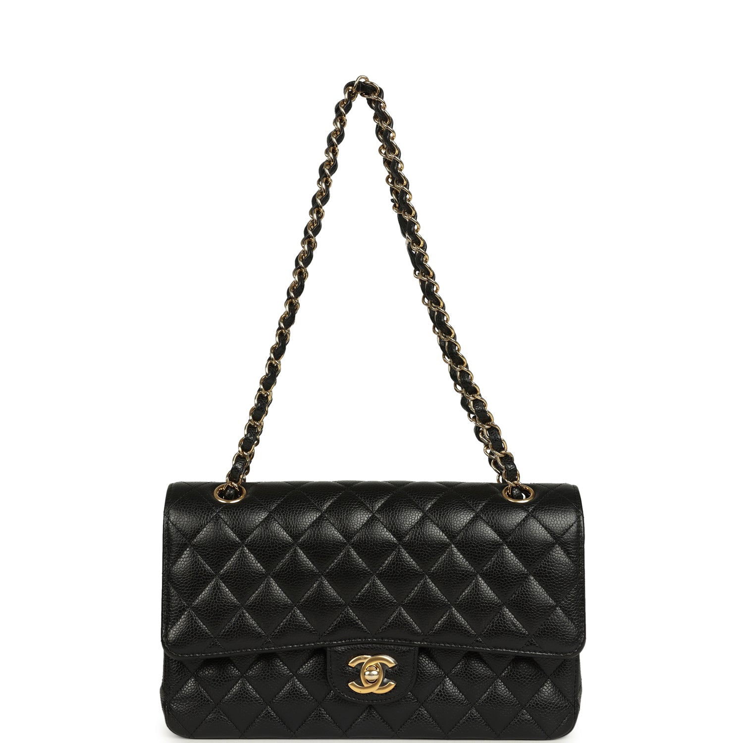 Chanel Medium Classic Double Flap Black Caviar Gold Hardware