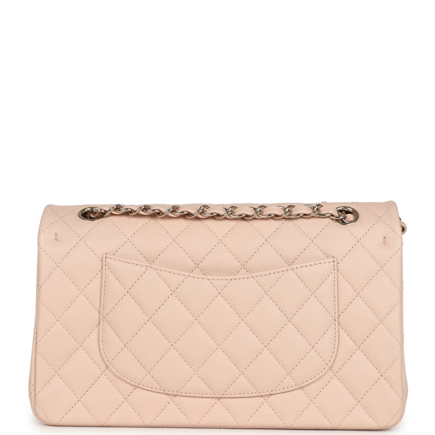 Chanel Medium Classic Double Flap Light Beige Caviar Light Gold Hardware