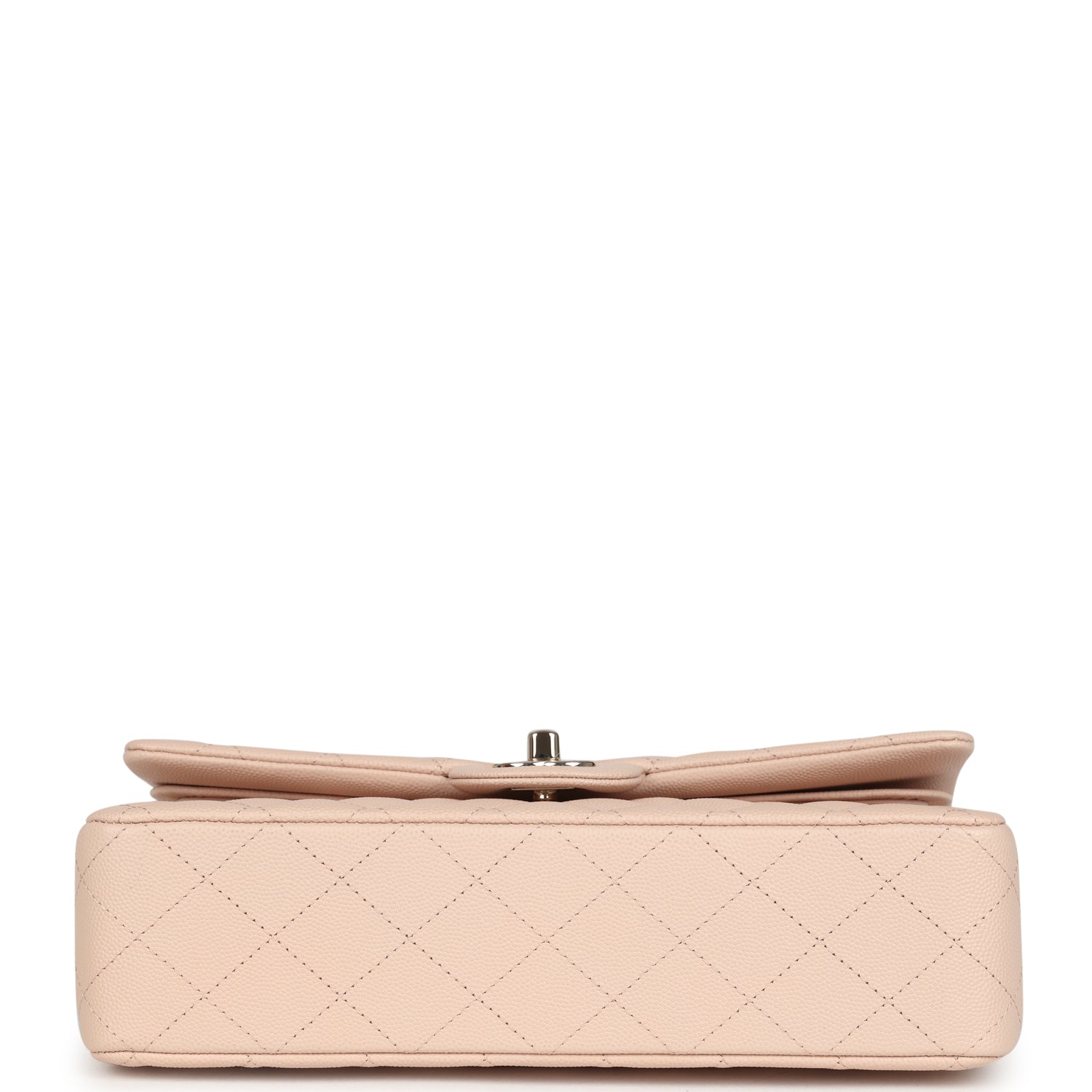 Chanel Medium Classic Double Flap Light Beige Caviar Light Gold Hardware