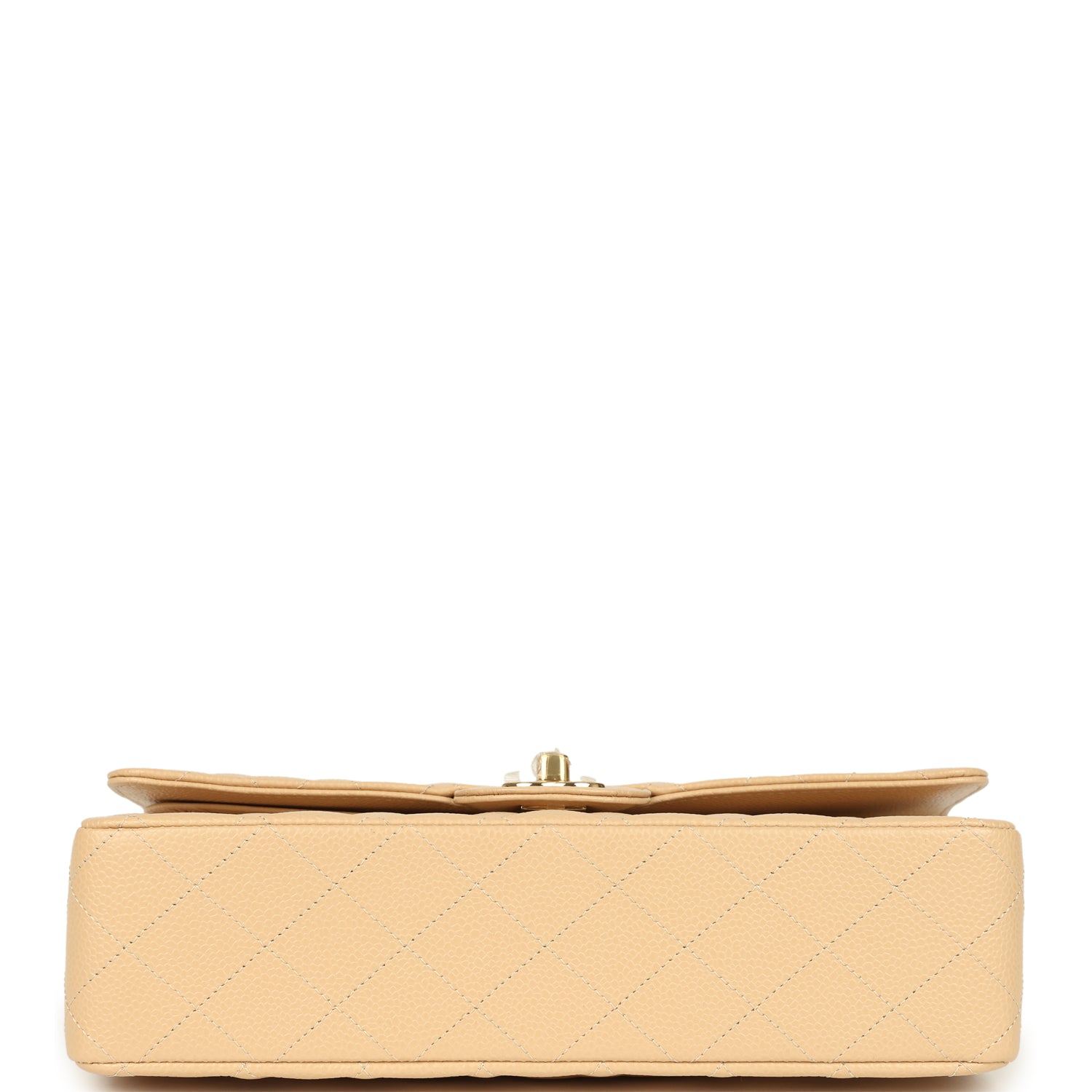 Chanel Medium Classic Double Flap Beige Clair Caviar Gold Hardware
