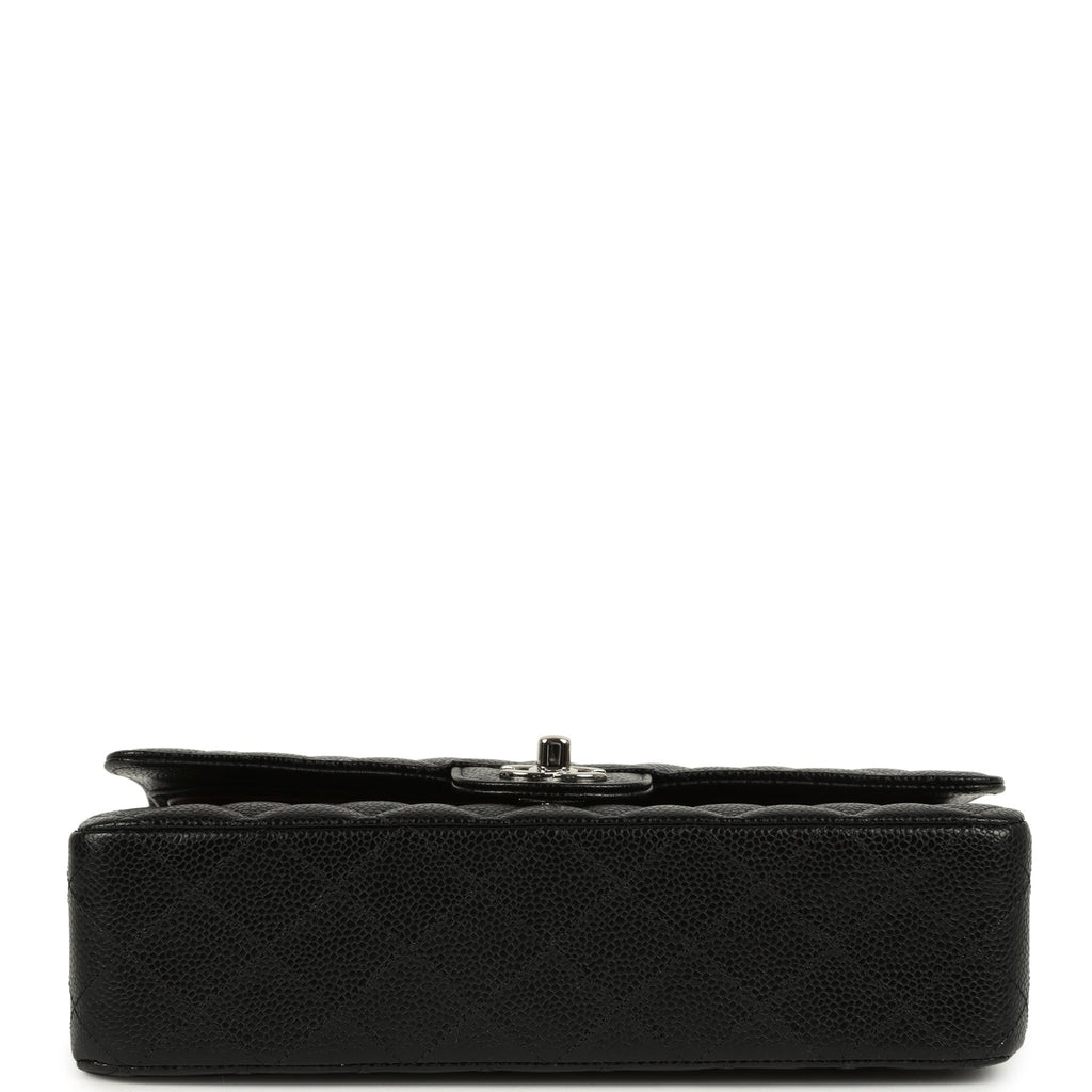 Chanel Medium Classic Double Flap Black Caviar Silver Hardware