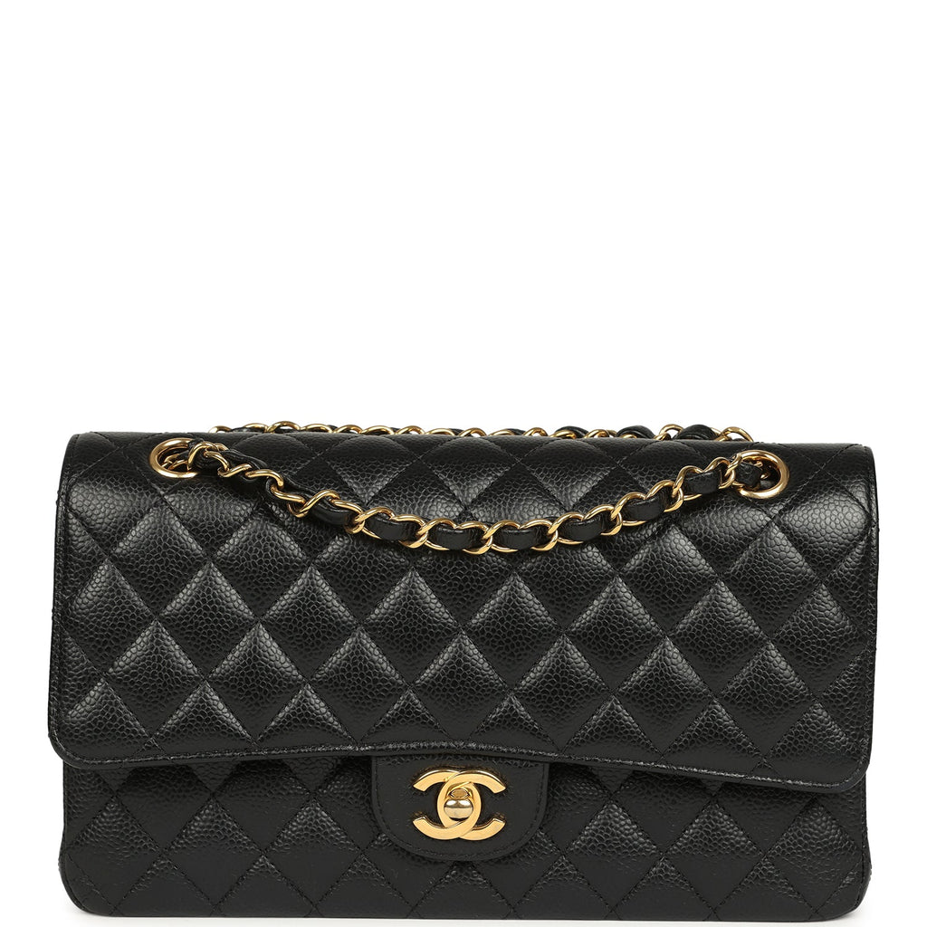 Chanel Medium Classic Double Flap Black Caviar Gold Hardware