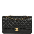 Chanel Medium Classic Double Flap Black Caviar Gold Hardware