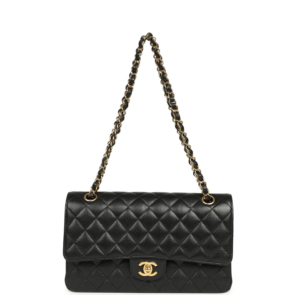 Chanel Medium Classic Double Flap Black Caviar Gold Hardware