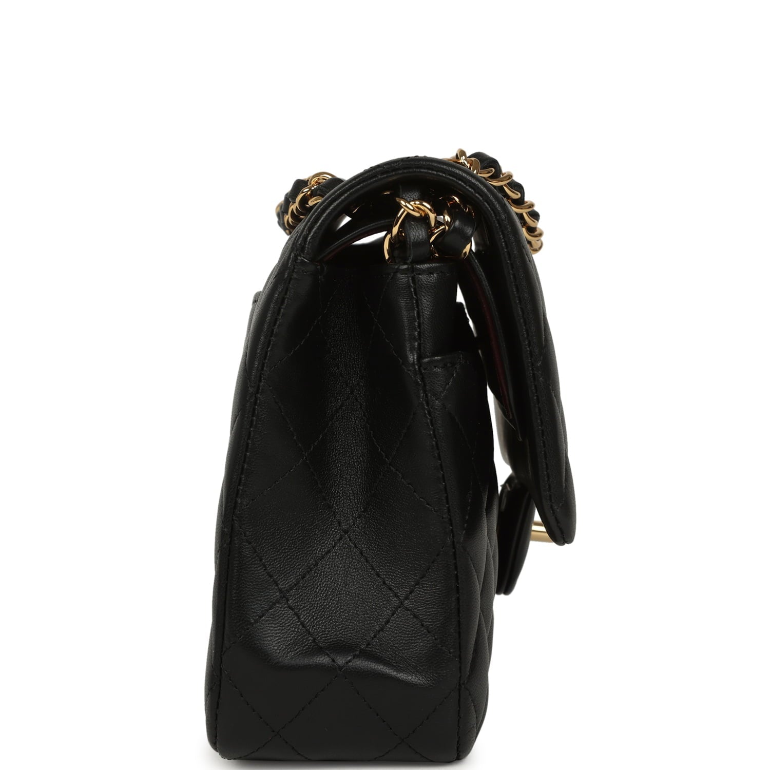 Chanel Medium Classic Double Flap Bag Black Lambskin Gold Hardware