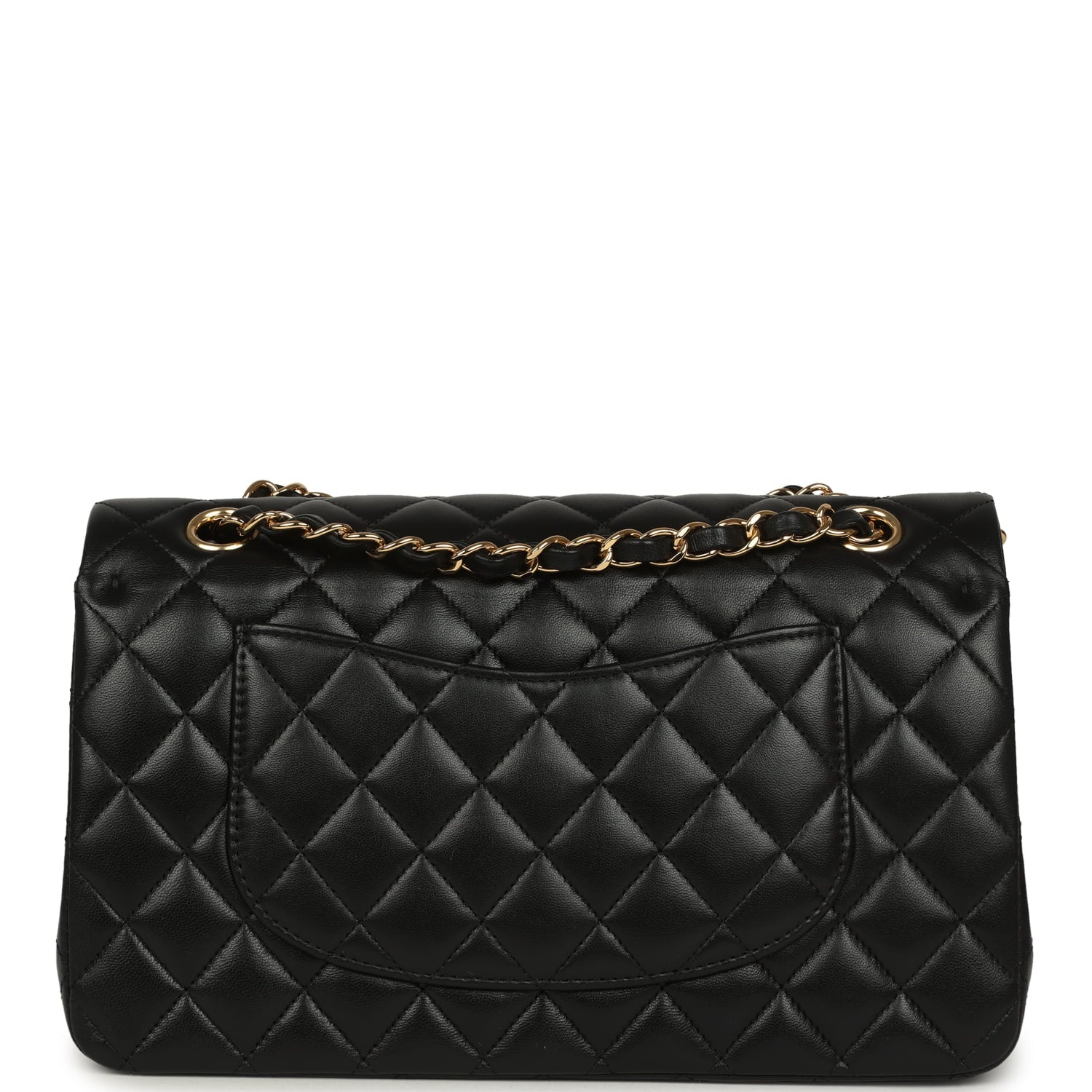 Chanel Medium Classic Double Flap Bag Black Lambskin Gold Hardware