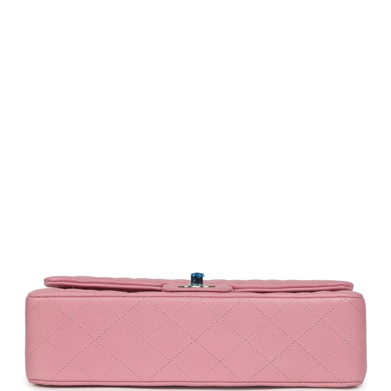 Chanel Medium Classic Double Flap Bag Pink Shiny Caviar Light Gold Hardware