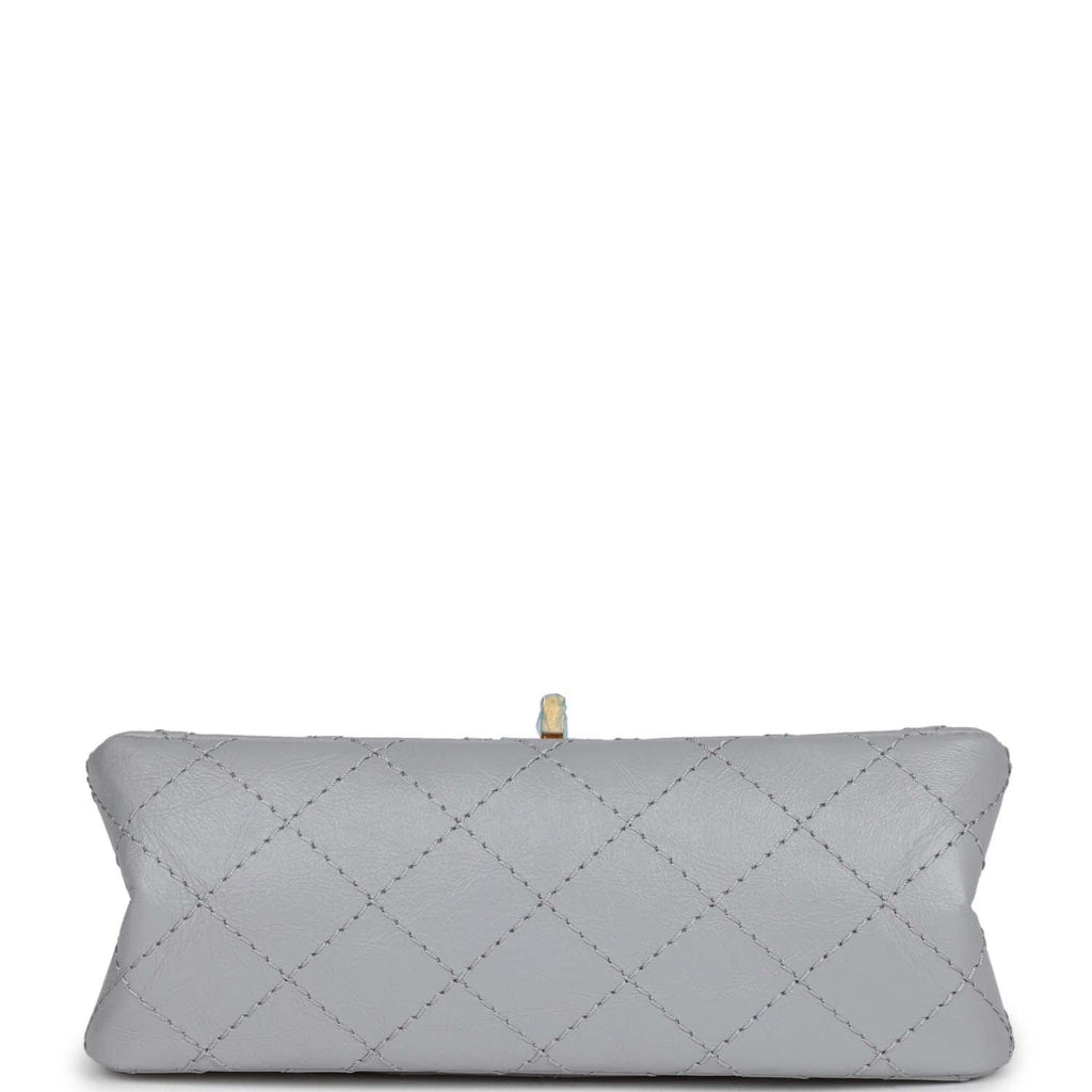 Chanel Mini Reissue 224 2.55 Flap Grey Aged Calfskin Antique Gold Hardware