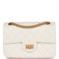 Chanel Mini Reissue 224 2.55 Flap White Aged Calfskin Antique Gold Hardware