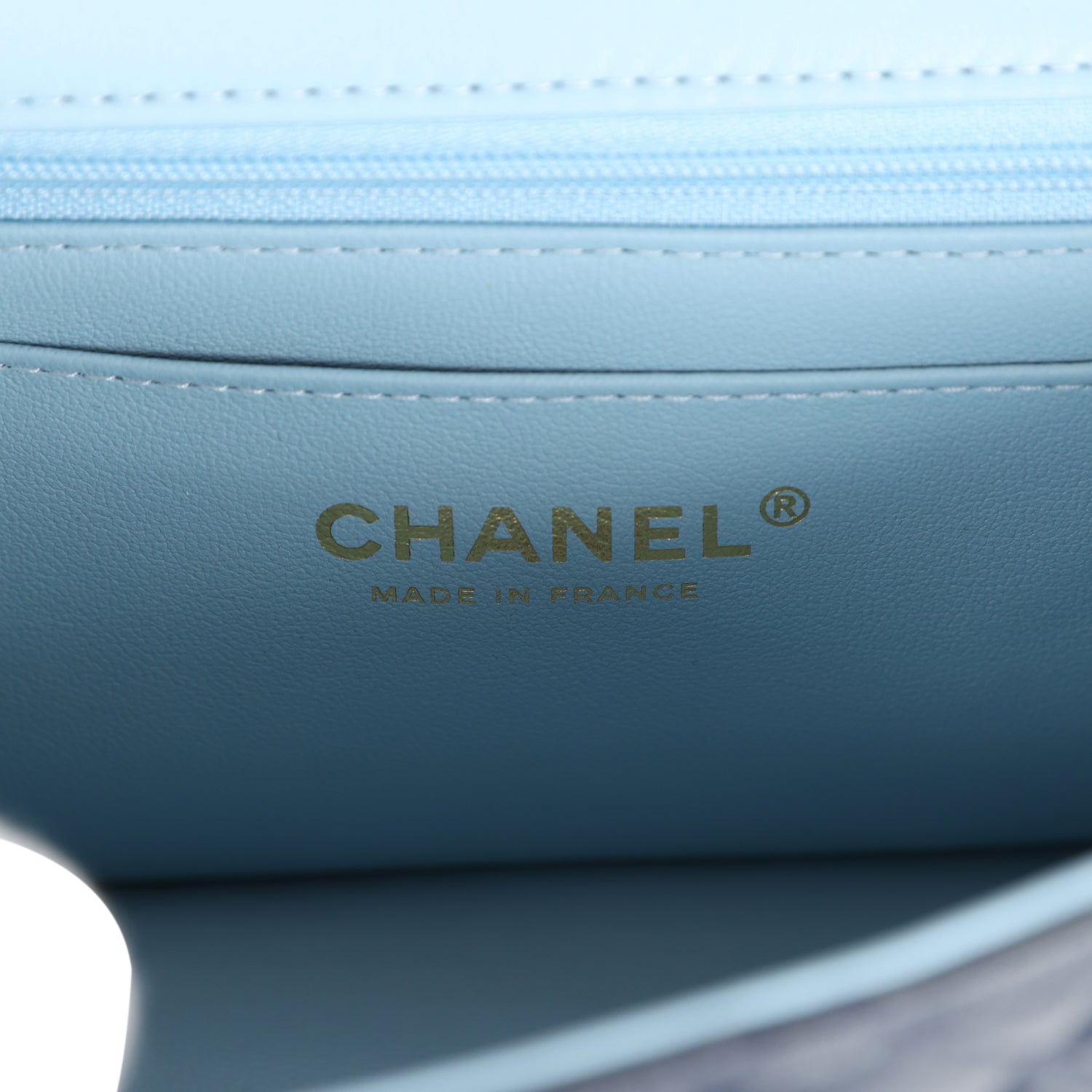 Chanel Mini Rectangular Flap Bag with Top Handle Dark Blue Lambskin Light Gold Hardware
