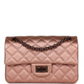 Pre-owned Chanel Mini Reissue 224 2.55 Flap Rose Gold Calfskin Rose Gold Hardware