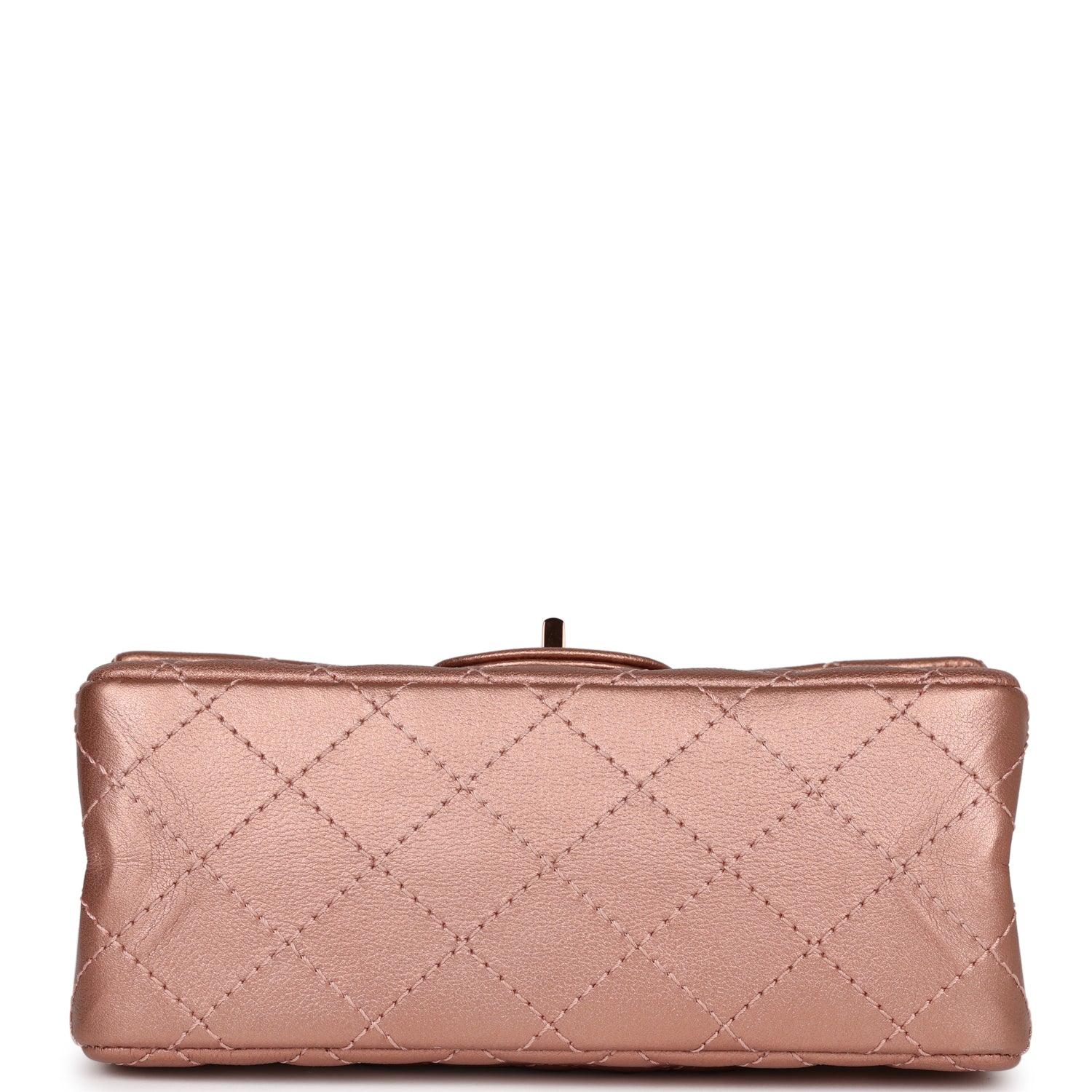 Pre-owned Chanel Mini Reissue 224 2.55 Flap Rose Gold Calfskin Rose Gold Hardware