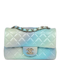 Chanel Mini Rectangular Flap Bag Iridescent Ombre Lambskin Light Gold Hardware