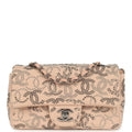 Chanel Mini CC Studded Rectangular Flap Bag Light Pink Canvas Ruthenium Hardware