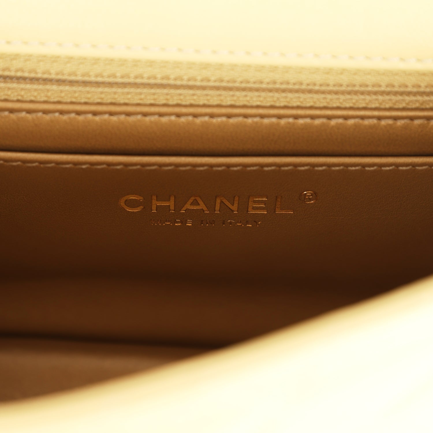 Chanel Mini Pearl Crush Square Flap Bag Yellow Lambskin Brushed Gold Hardware