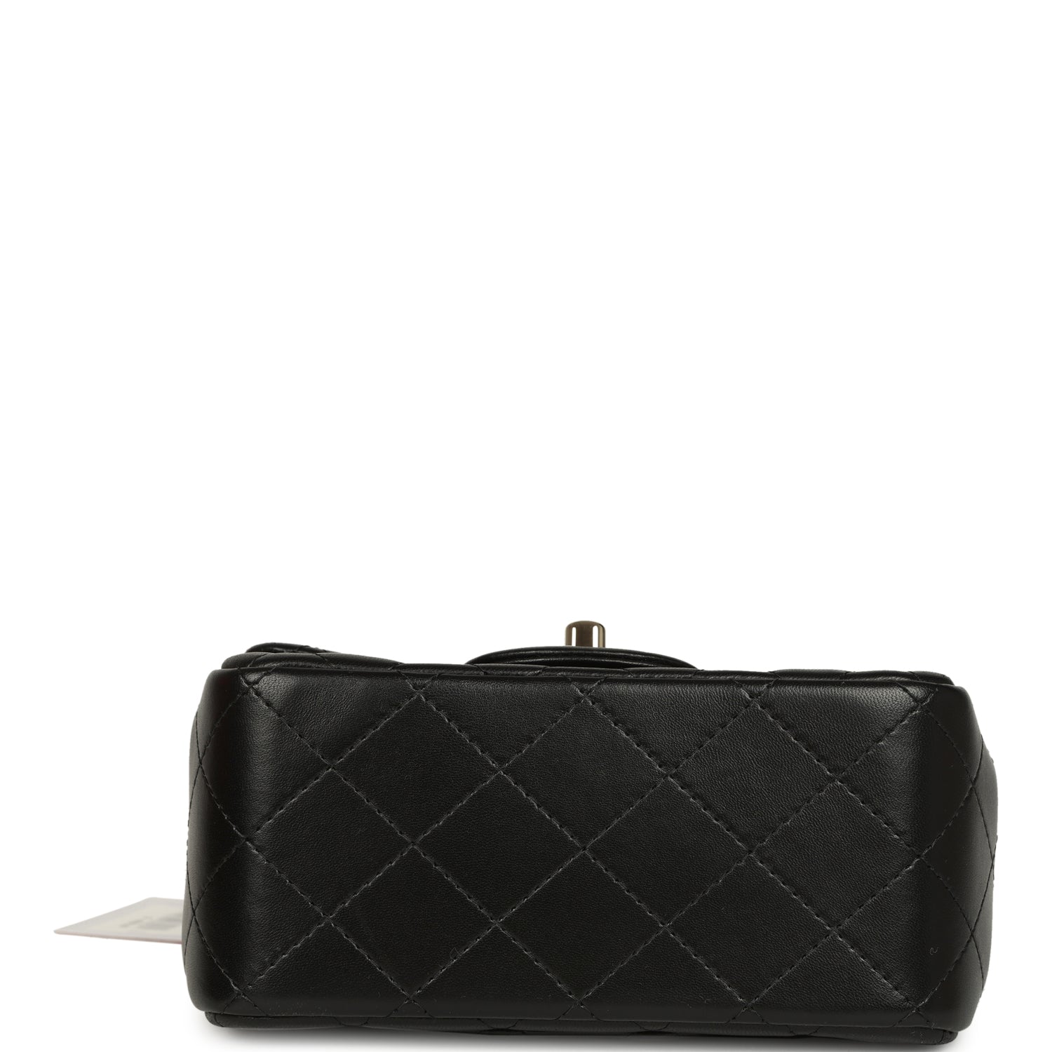 Chanel Mini Classic Square Flap Bag Black Lambskin Light Gold Hardware