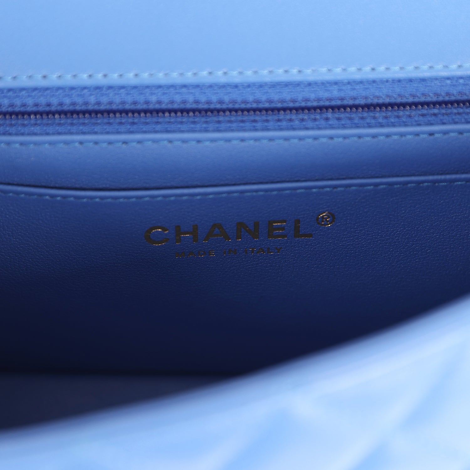 Chanel Mini Rectangular Hollywood Charms Flap Bag Blue Lambskin Light Gold Hardware