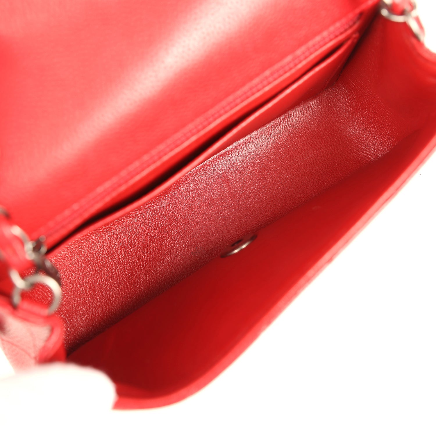 Chanel Mini Classic Rectangular Flap Bag Red Caviar Aged Ruthenium Hardware