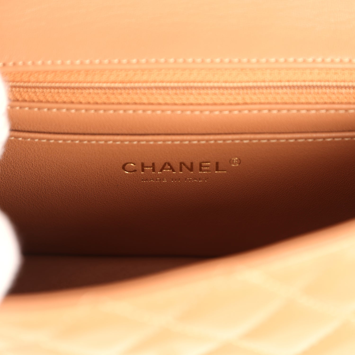 Pre-owned Chanel Mini Classic Rectangular Flap Bag Caramel Lambskin Light Gold Hardware
