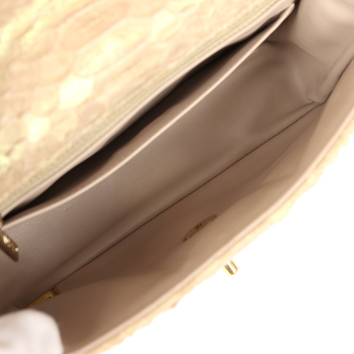 Chanel Mini Rectangular Flap Bag Iridescent Gold Python Gold Hardware