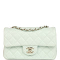 Chanel Mini Classic Rectangular Flap Bag New Lambskin Light Gold Hardware
