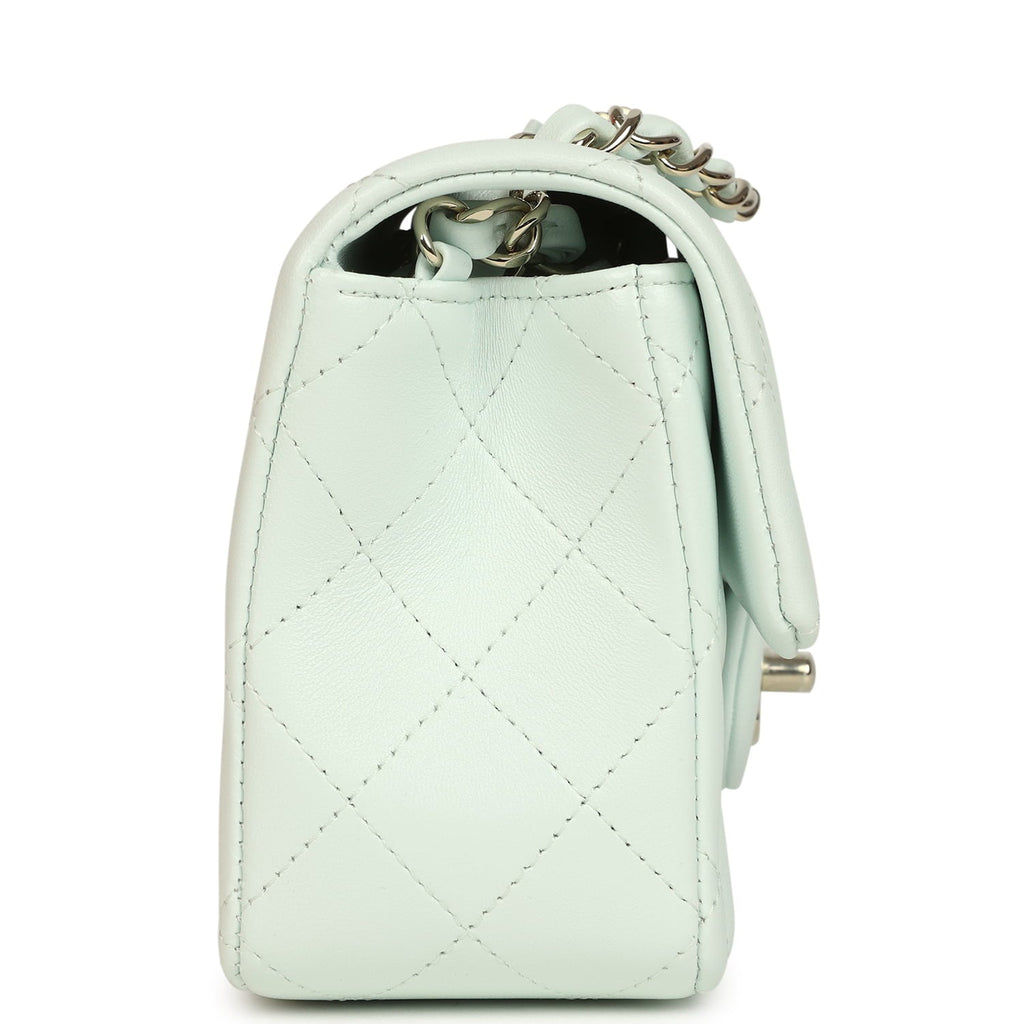 Chanel Mini Classic Rectangular Flap Bag New Lambskin Light Gold Hardware