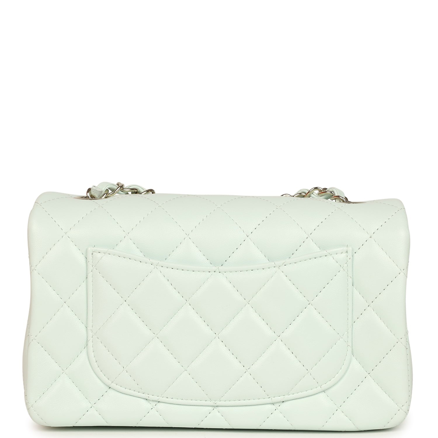 Chanel Mini Classic Rectangular Flap Bag New Lambskin Light Gold Hardware