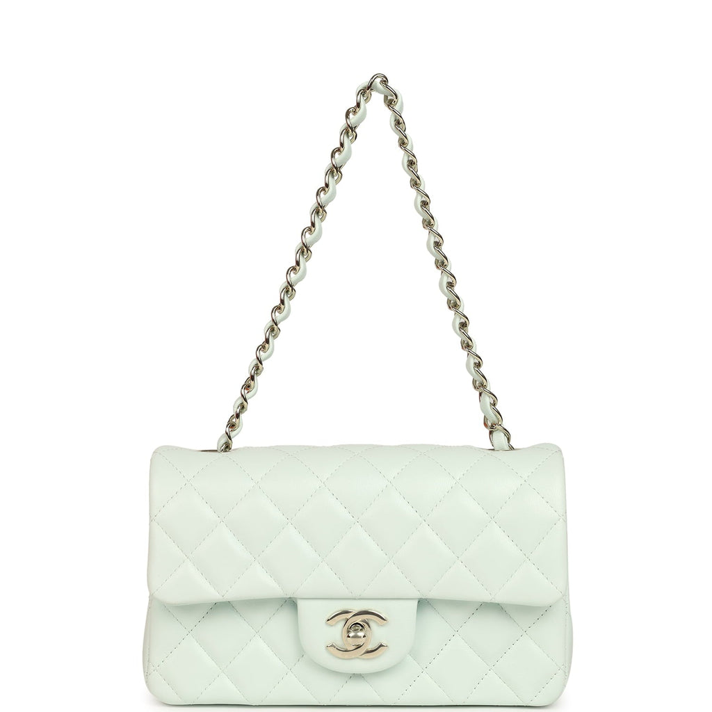 Chanel Mini Classic Rectangular Flap Bag New Lambskin Light Gold Hardware