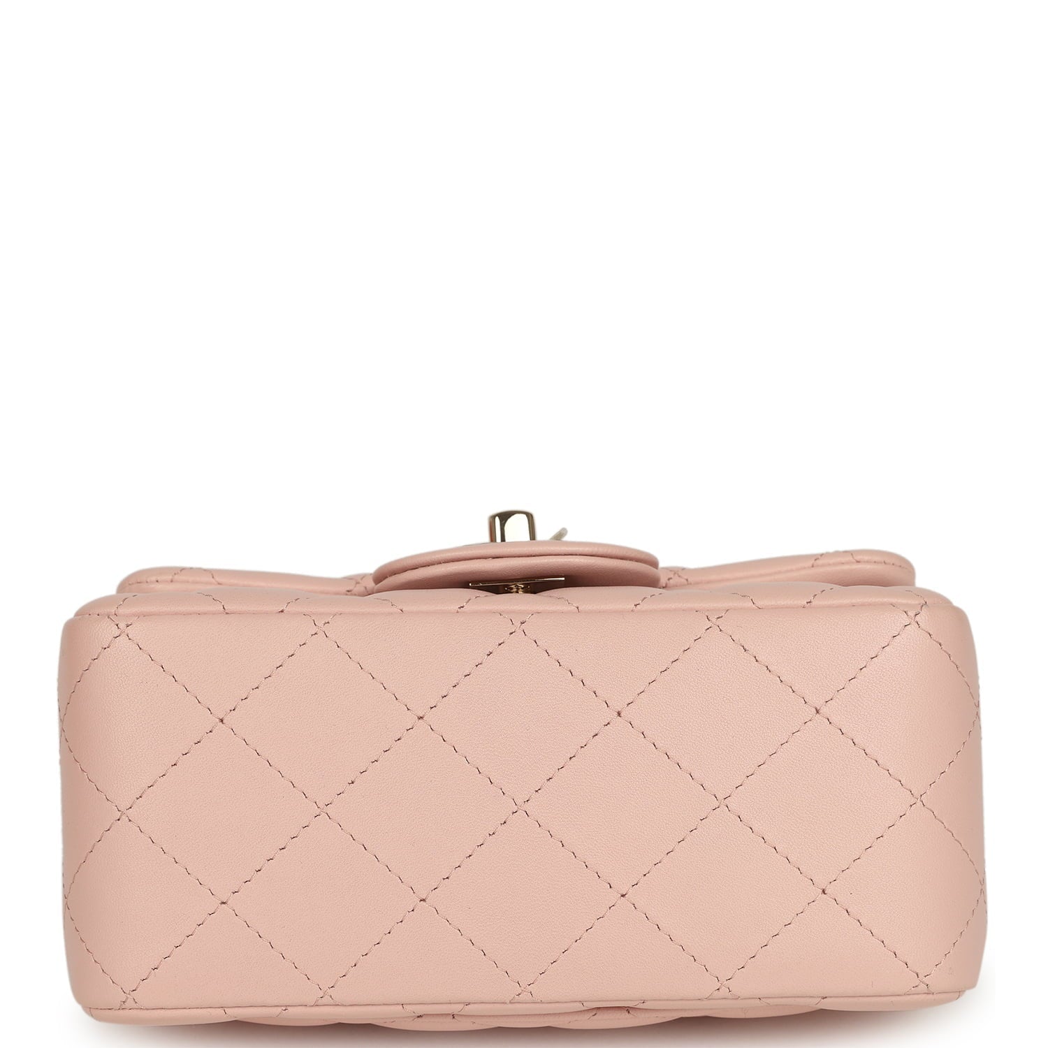 Chanel Mini Classic Square Flap Bag Pink Lambskin Light Gold Hardware