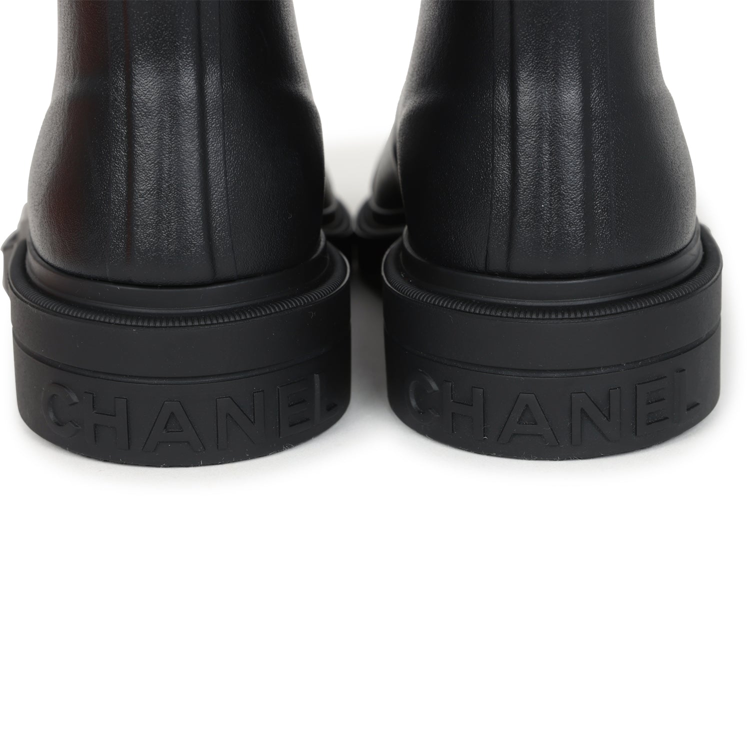 Chanel Black High Caoutchouc CC Boots EU 40