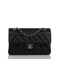 Chanel bag Small Classic Double Flap Black Caviar Silver Hardware