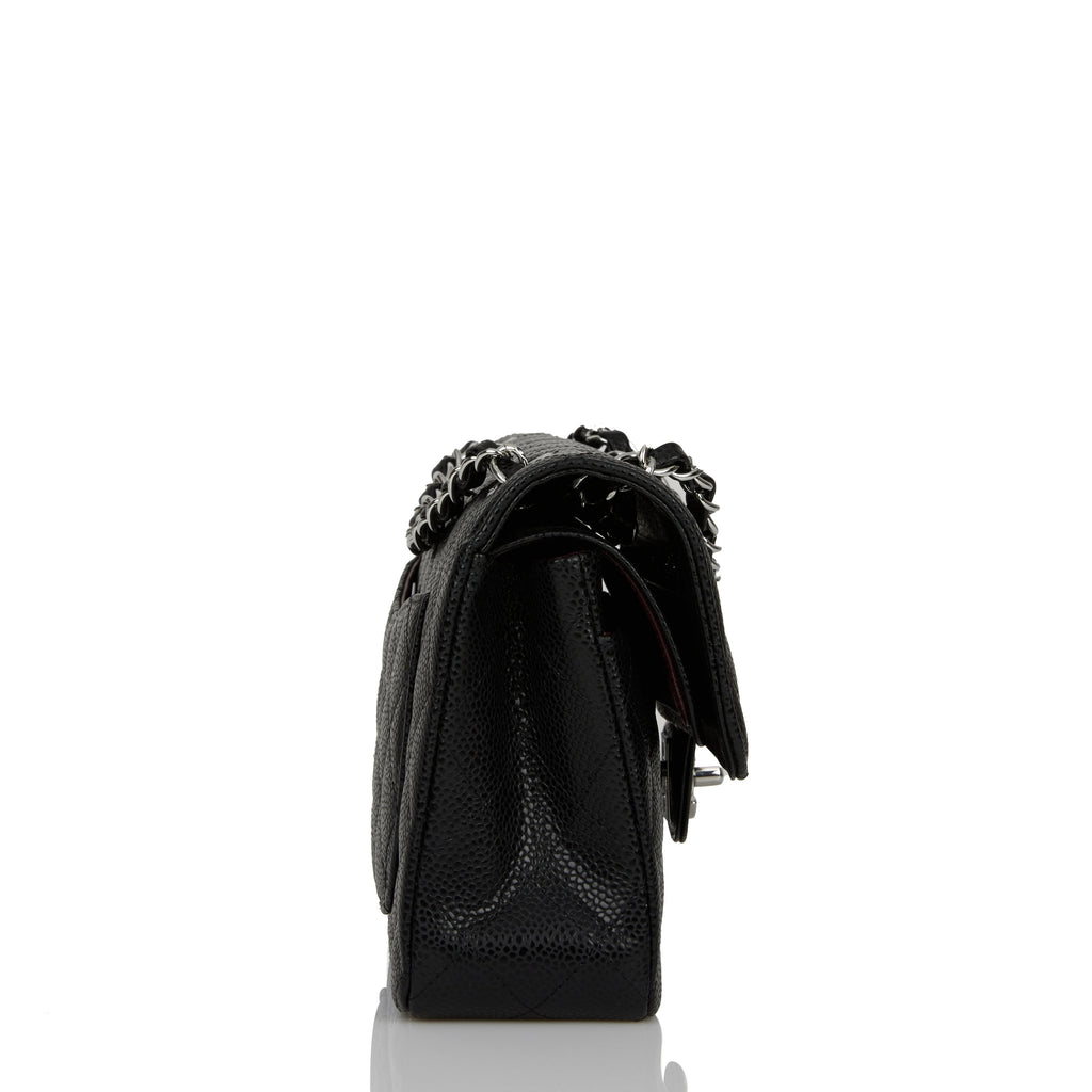 Chanel bag Small Classic Double Flap Black Caviar Silver Hardware