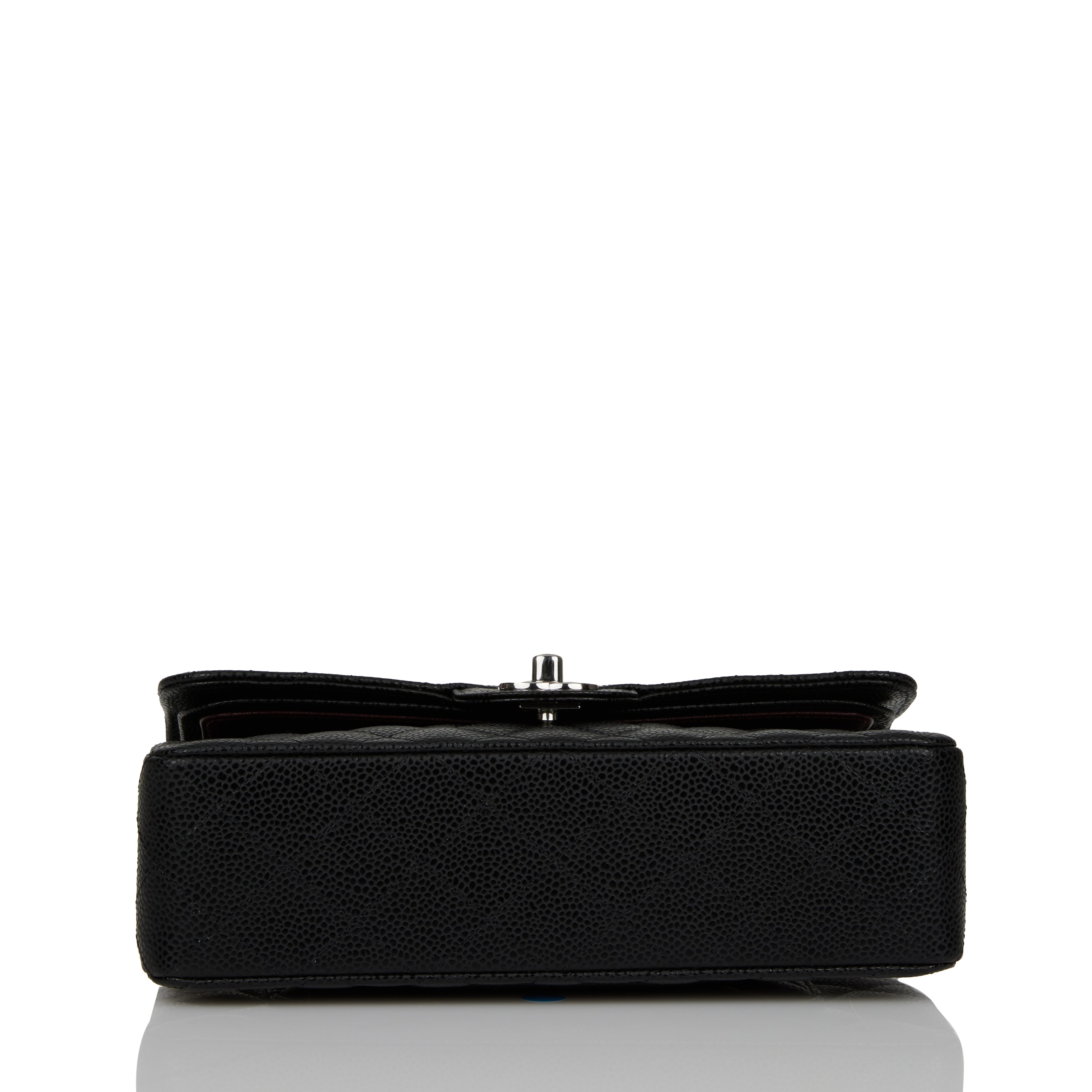 Chanel bag Small Classic Double Flap Black Caviar Silver Hardware