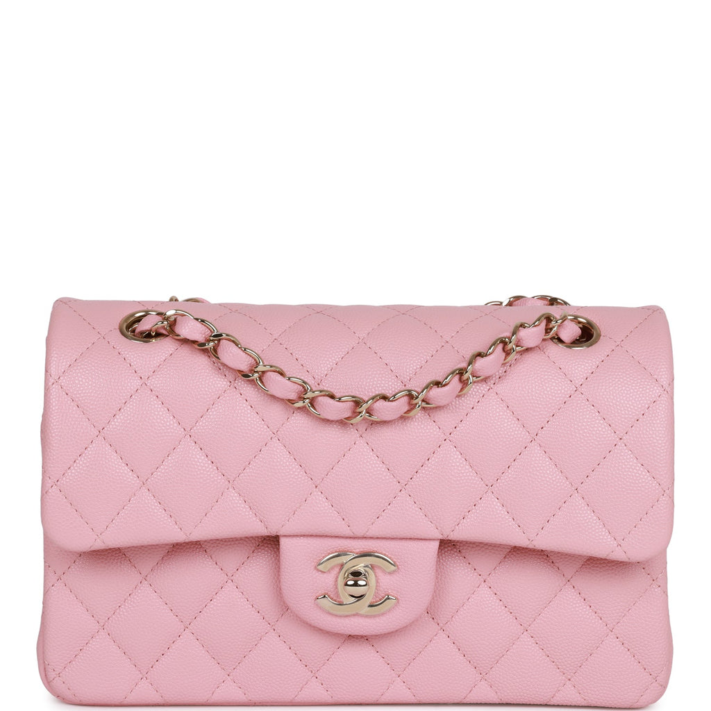 Chanel bag Small Classic Double Flap Bag Pink Caviar Light Gold Hardware